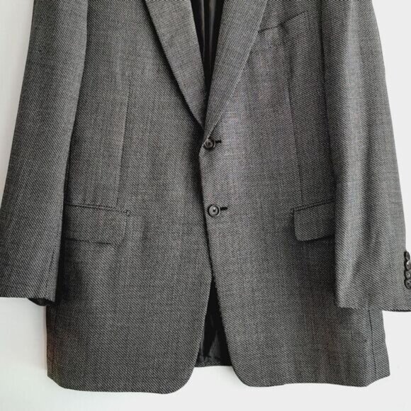 PAL ZILERI Italy Suit Jacket 100% Wool Grey Men's Sz 42 R - Picture 3 of 16